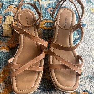 Lucky Brand Brown Strappy Sandals